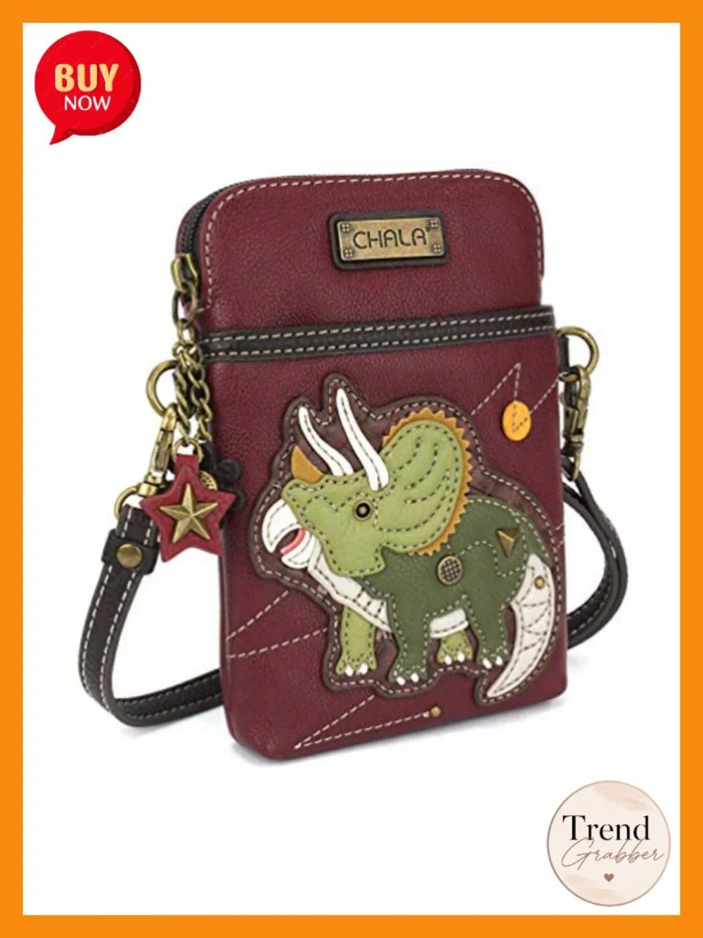 CHALA Adjustable Crossbody Bag Vegan Leather Compact Cell Phone Purse